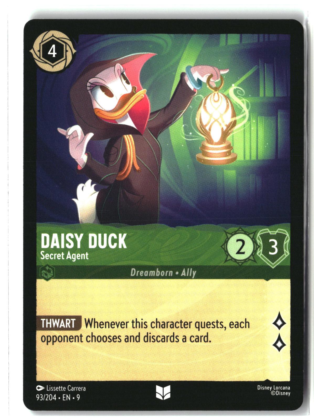 Daisy Duck - Secret Agent 93/204 Uncommon Fabled Lorcana Lightly Played