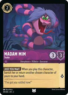 Madam Mim - Snake 49/204 Uncommon Rise of the Floodborn Lorcana Near Mint
