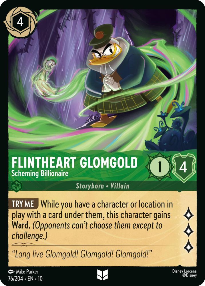 Flintheart Glomgold - Scheming Billionaire 76/204 Lorcana NM