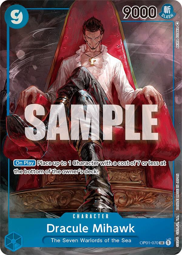 Dracule Mihawk (Parallel) OP01-070 Super Rare Romance Dawn One Piece Foil NM