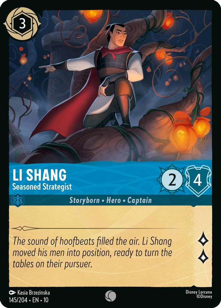 Li Shang - Seasoned Strategist 145/204 Common Whispers in the Well Lorcana NM