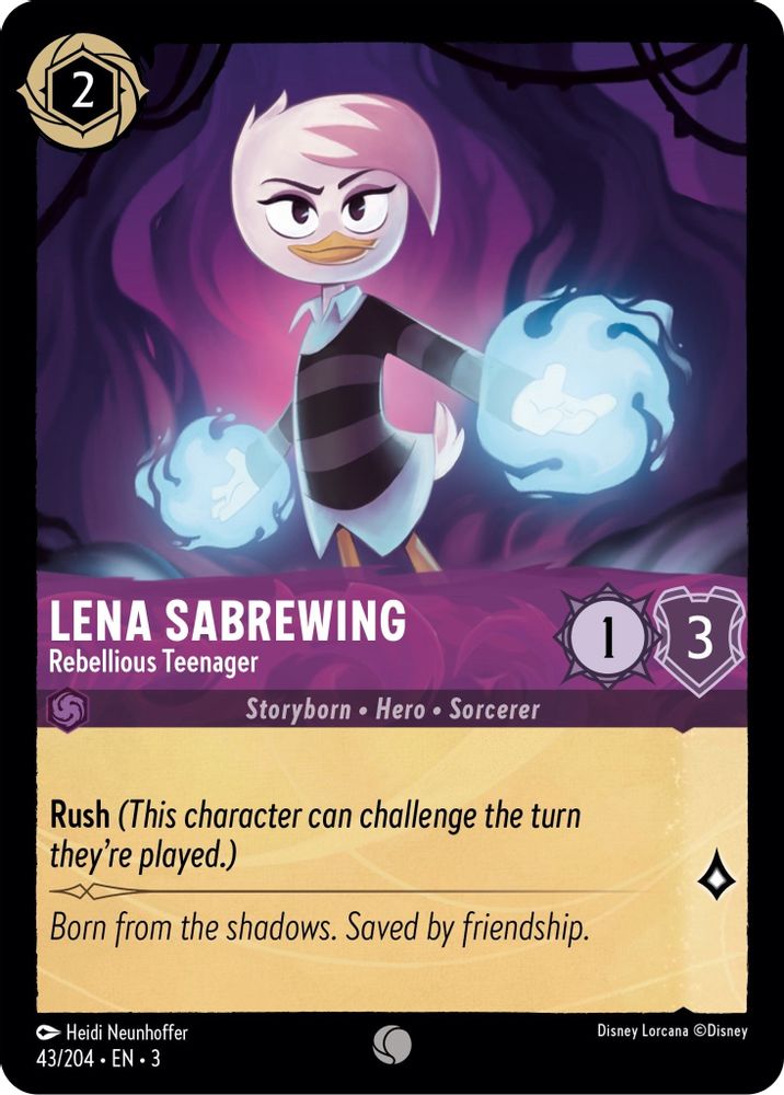 Lena Sabrewing - Rebellious Teenager 43/204 Common Into the Inklands Lorcana NM