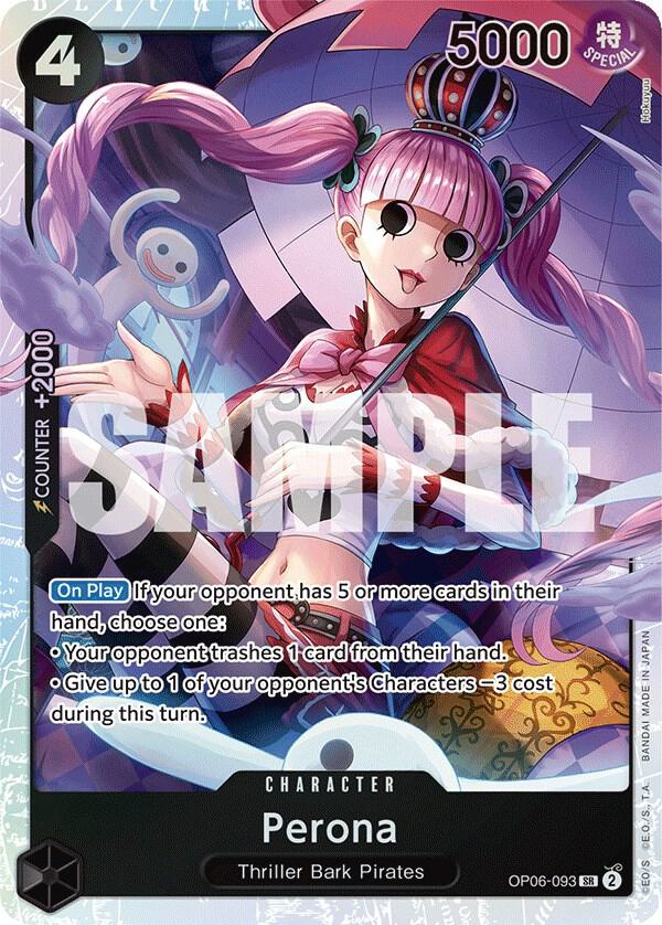 Perona (093) OP06-093 Super Rare Wings of the Captain One Piece Foil Near Mint