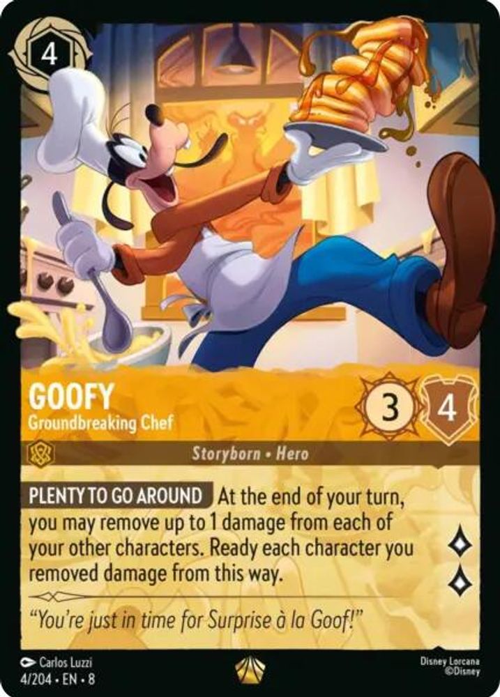 Goofy - Groundbreaking Chef 4/204 Legendary Reign of Jafar Lorcana Near Mint