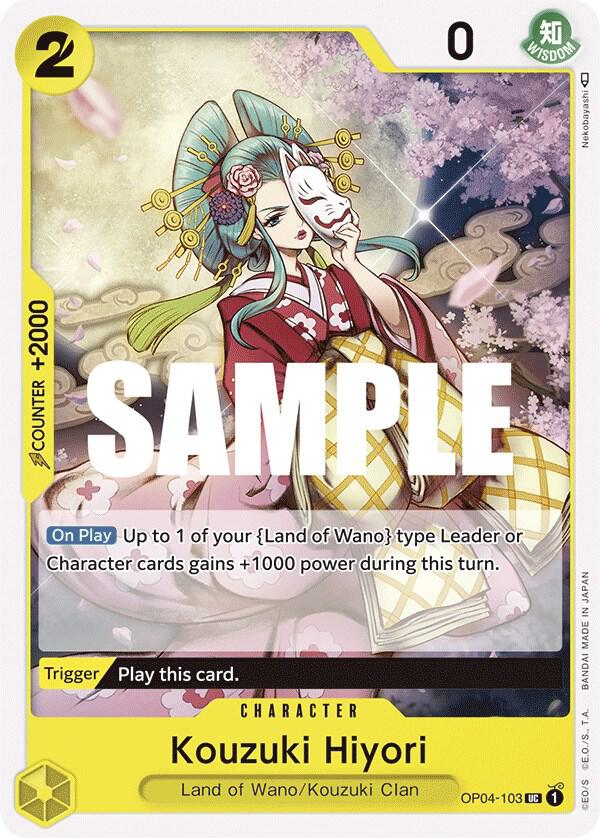 Kouzuki Hiyori OP04-103 Uncommon Kingdoms of Intrigue One Piece Near Mint