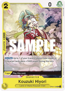 Kouzuki Hiyori OP04-103 Uncommon Kingdoms of Intrigue One Piece Near Mint
