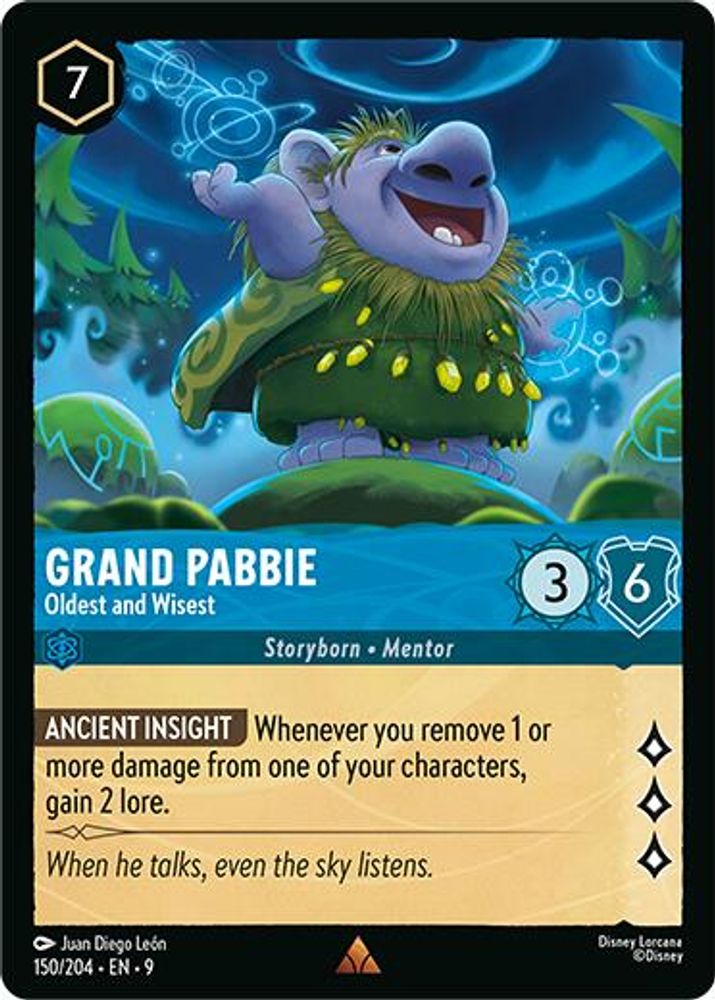 Grand Pabbie - Oldest and Wisest 150/204 Rare Fabled Lorcana Near Mint