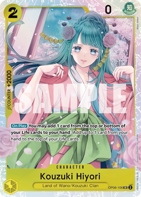 Kouzuki Hiyori OP06-106 Super Rare Wings of the Captain One Piece Foil Near Mint