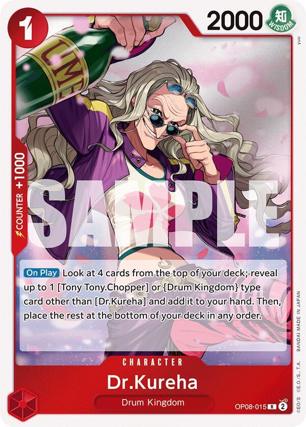 Dr.Kureha OP08-015 Rare Two Legends One Piece Foil Near Mint
