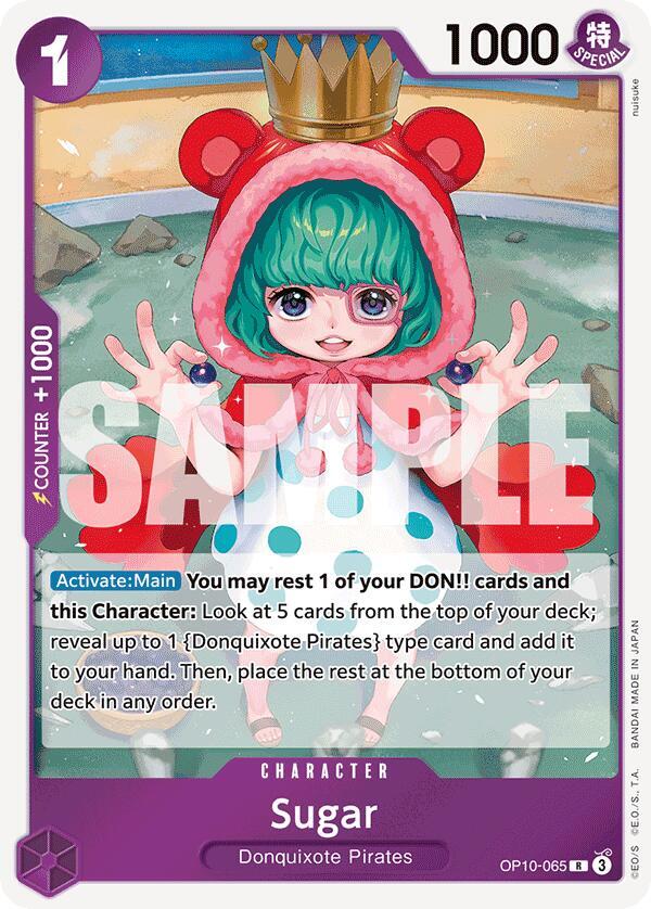 Sugar (065) OP10-065 Rare Royal Blood One Piece Foil Near Mint