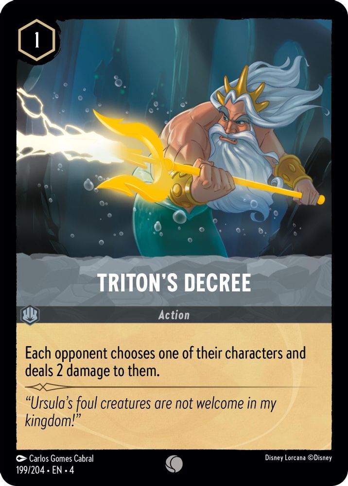 Triton's Decree 199/204 Common Ursula's Return Lorcana Near Mint
