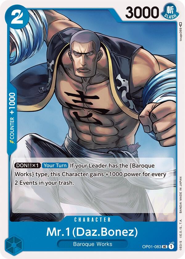 Mr.1 (Daz.Bonez) OP01-083 Uncommon Romance Dawn One Piece Near Mint