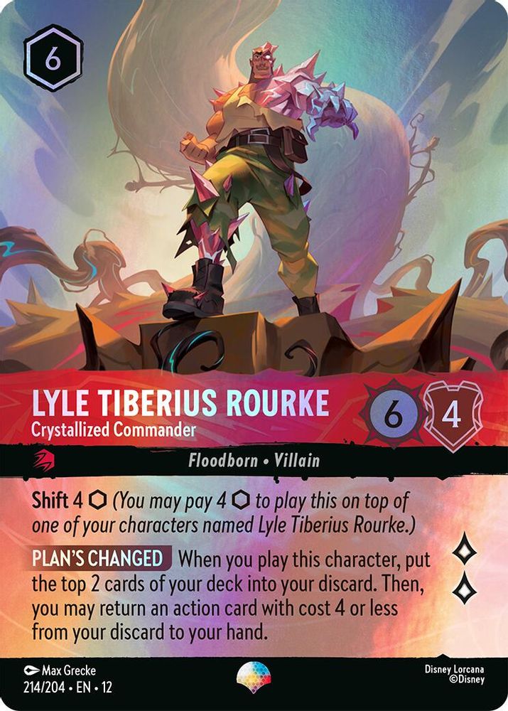 Lyle Tiberius Rourke - Crystallized Commander (Epic) 214/204 Lorcana Holo NM