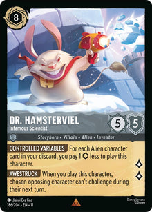 Dr. Hamsterviel - Infamous Scientist 186/204 Rare Winterspell Lorcana Near Mint
