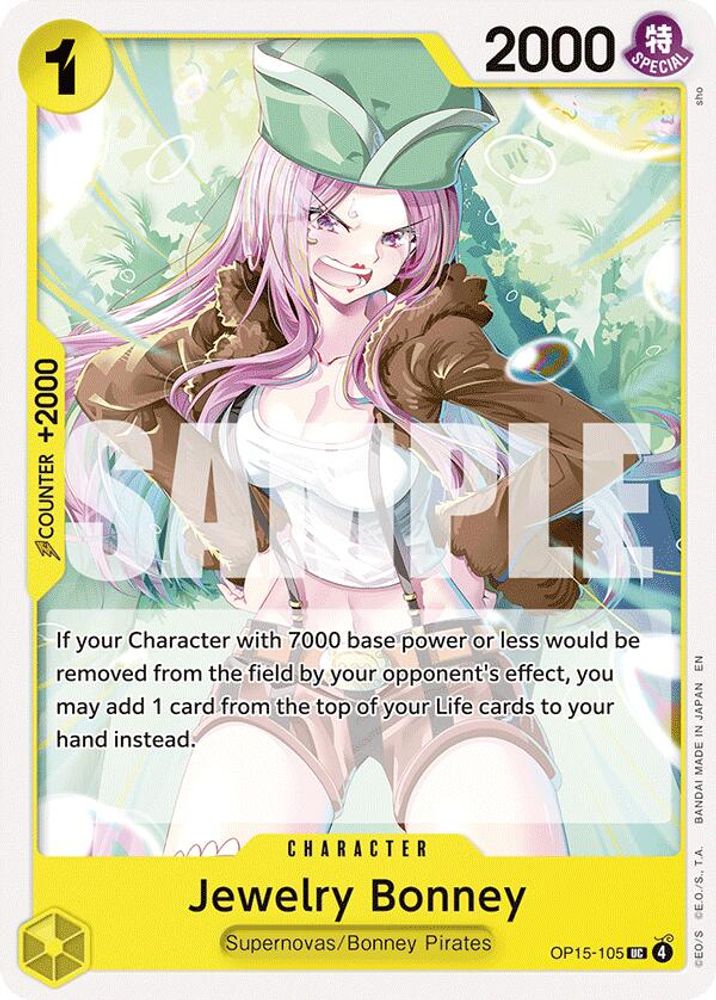 Jewelry Bonney OP15-105 Uncommon Adventure on Kami's Island One Piece Near Mint