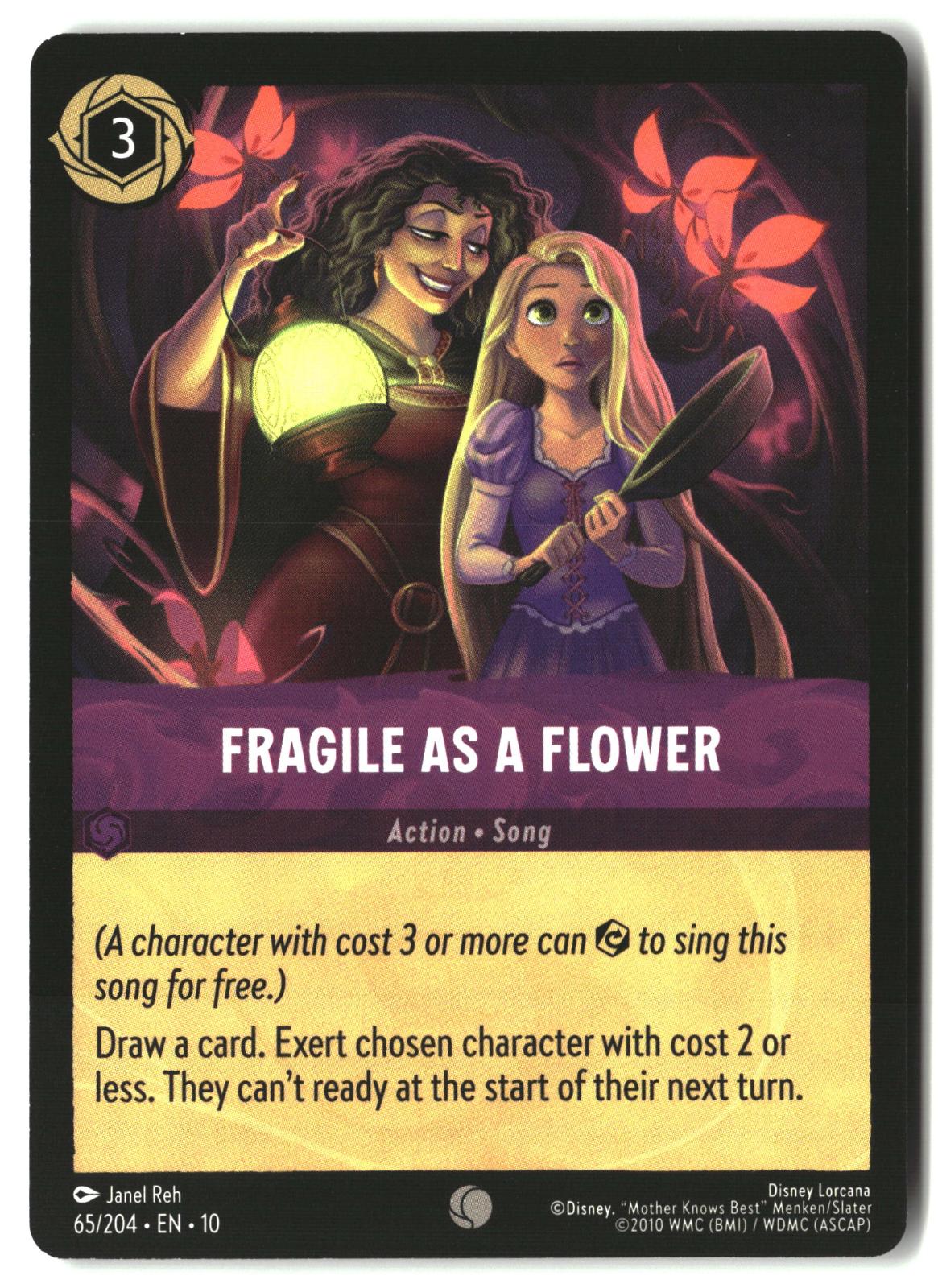 Fragile as a Flower 65/204 Common Whispers in the Well Lorcana Lightly Played