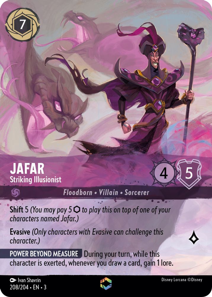 Jafar - Striking Illusionist (Enchanted) 208/204 Lorcana Holo NM