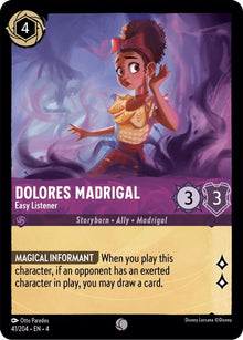 Dolores Madrigal - Easy Listener 41/204 Common Ursula's Return Lorcana Near Mint