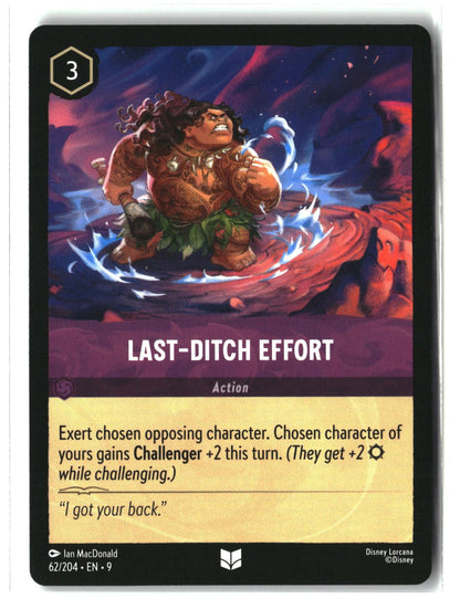 Last-Ditch Effort 62/204 Uncommon Fabled Lorcana Lightly Played