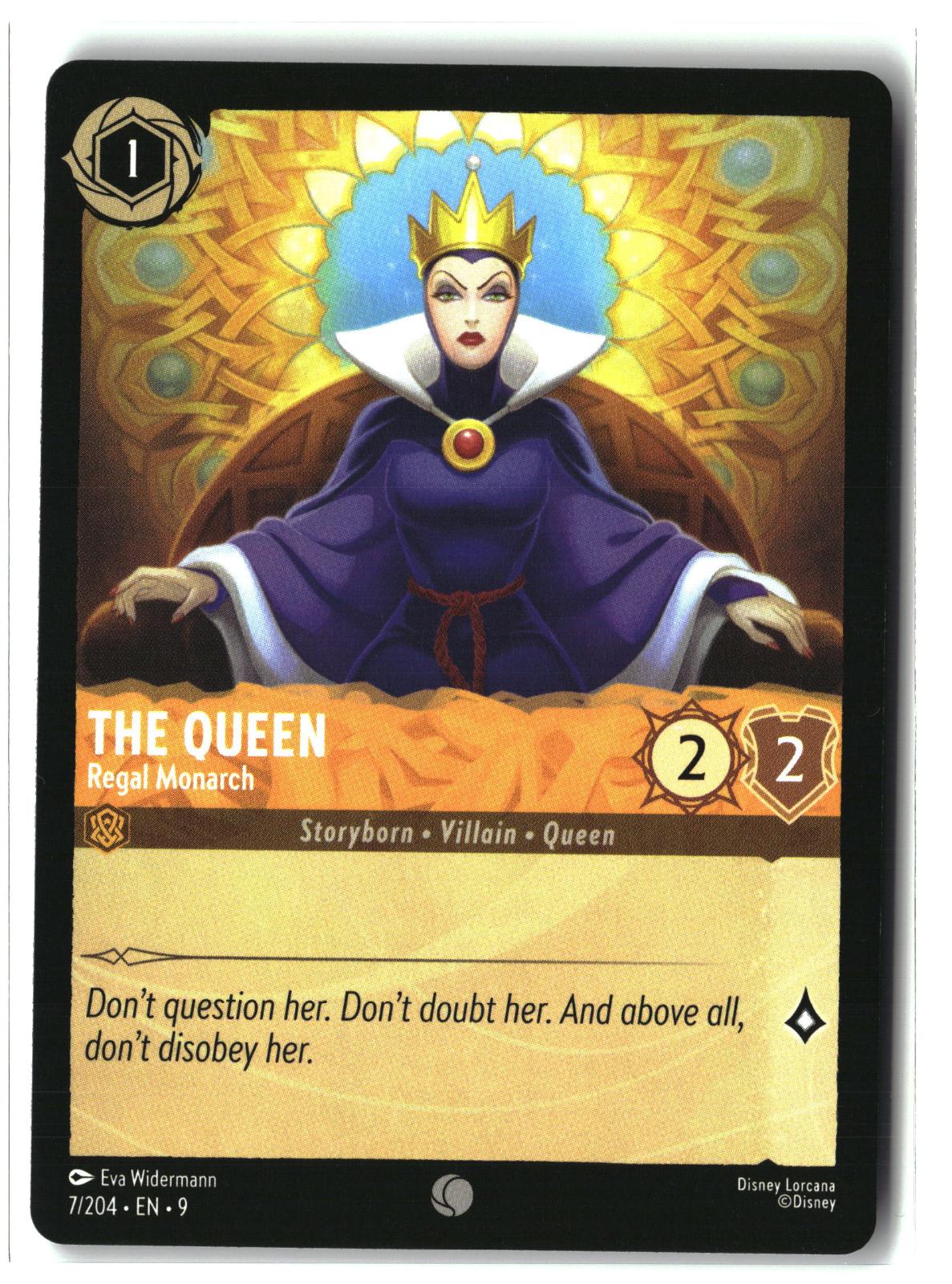 The Queen - Regal Monarch 7/204 Common Fabled Lorcana Lightly Played
