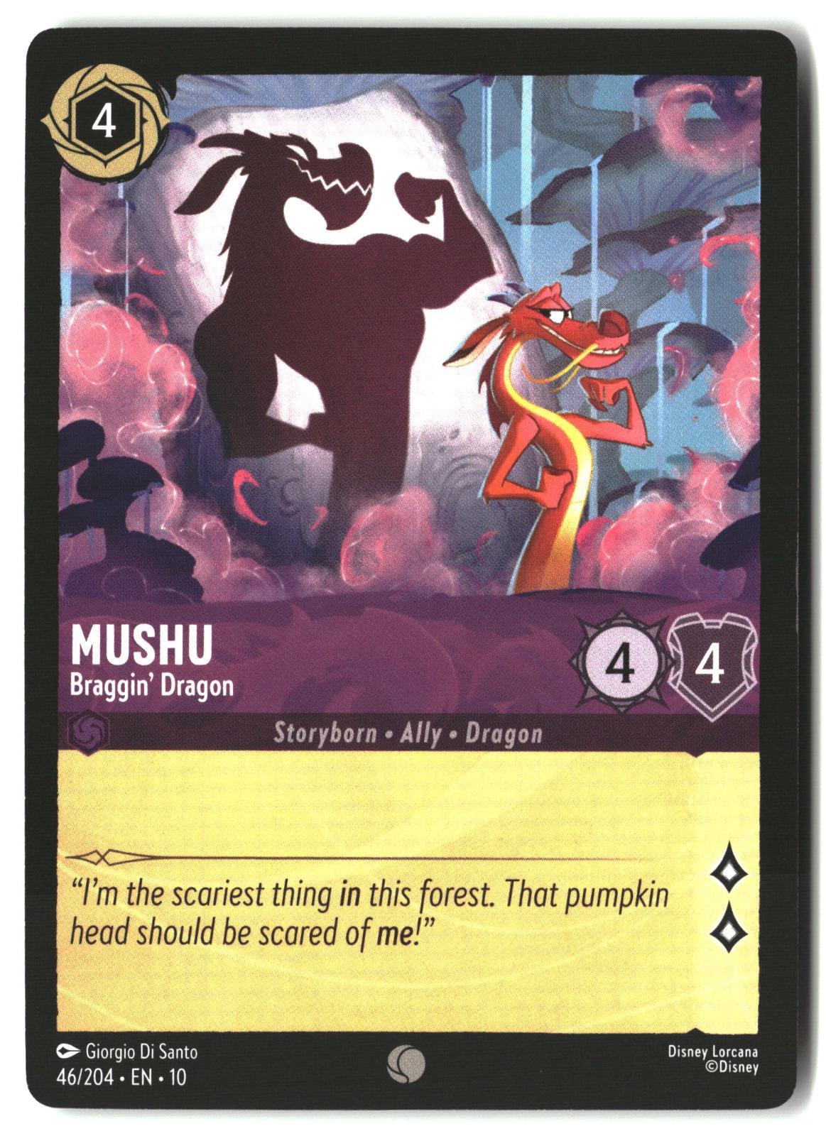 Mushu - Braggin' Dragon 46/204 Common Whispers in the Well Lorcana LP