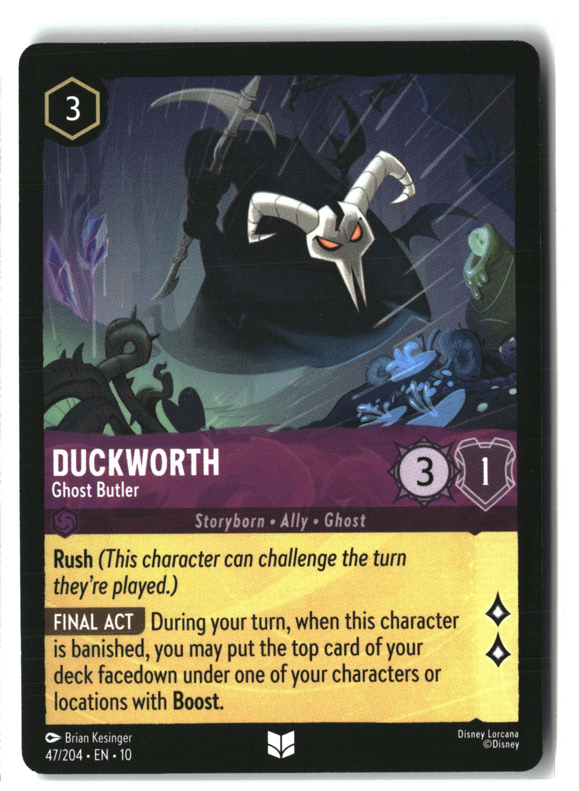 Duckworth - Ghost Butler 47/204 Uncommon Whispers in the Well Lorcana LP