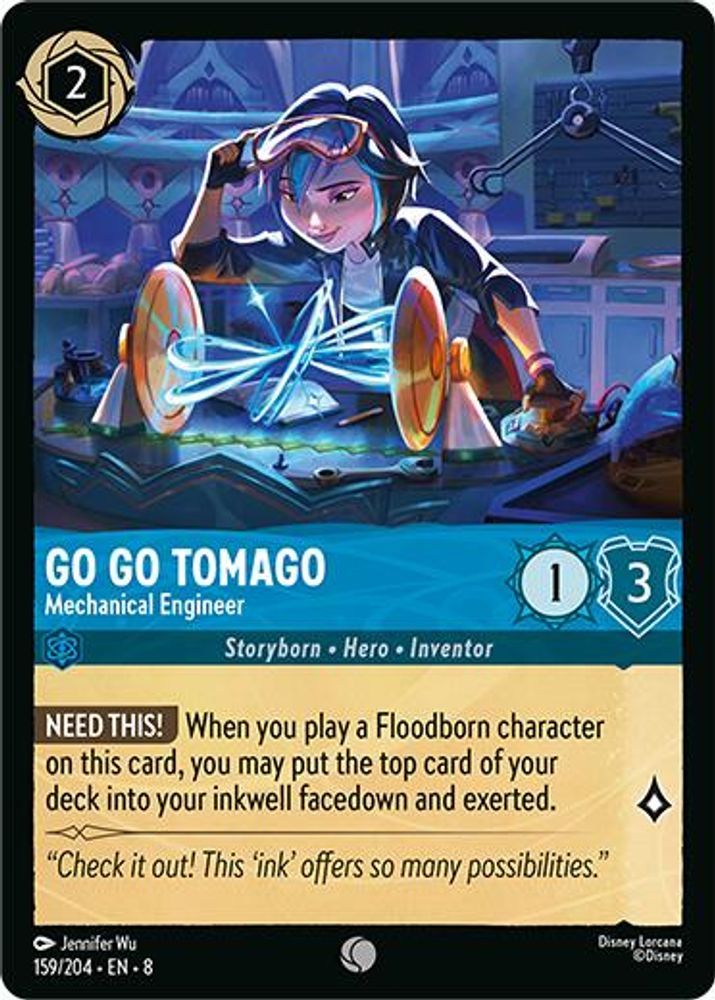 Go Go Tomago - Mechanical Engineer 159/204 Common Reign of Jafar Lorcana NM