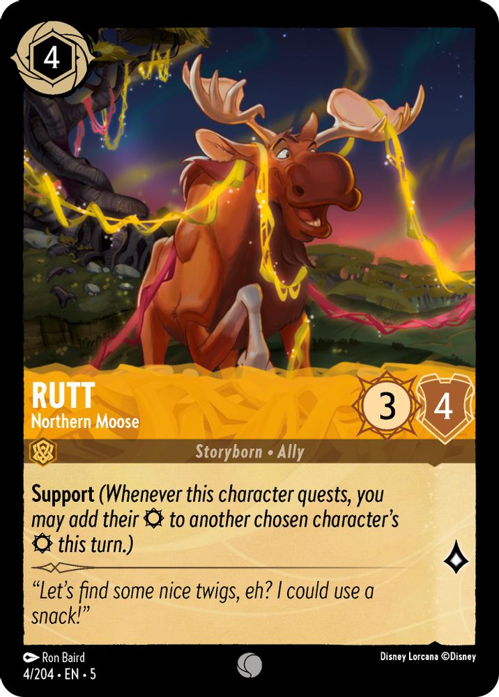 Rutt - Northern Moose 4/204 Common Shimmering Skies Lorcana Near Mint
