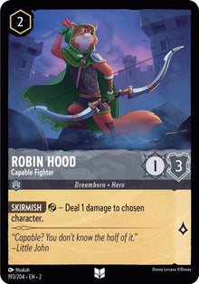 Robin Hood - Capable Fighter 193/204 Uncommon Rise of the Floodborn Lorcana NM