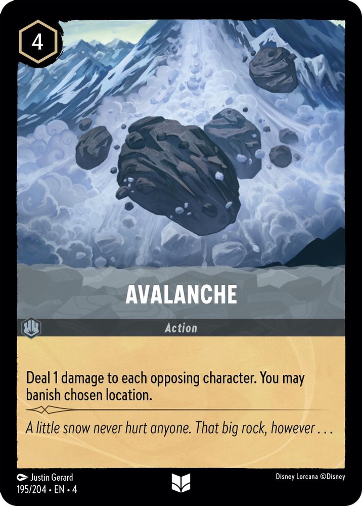 Avalanche 195/204 Uncommon Ursula's Return Lorcana Near Mint