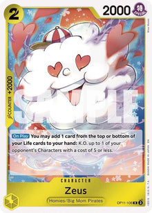 Zeus OP11-106 Rare A Fist of Divine Speed One Piece Foil Near Mint