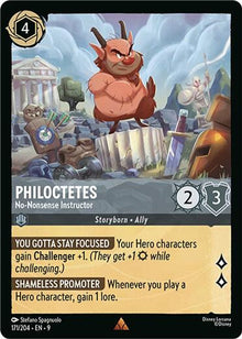 Philoctetes - No-Nonsense Instructor 171/204 Rare Fabled Lorcana Near Mint