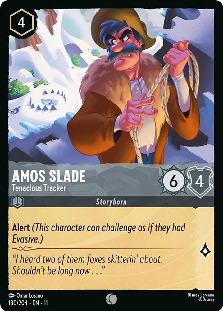 Amos Slade - Tenacious Tracker 180/204 Common Winterspell Lorcana Near Mint