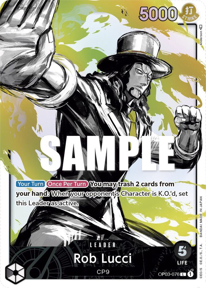 Rob Lucci (076) (Alternate Art) OP03-076 Pillars of Strength One Piece Foil NM