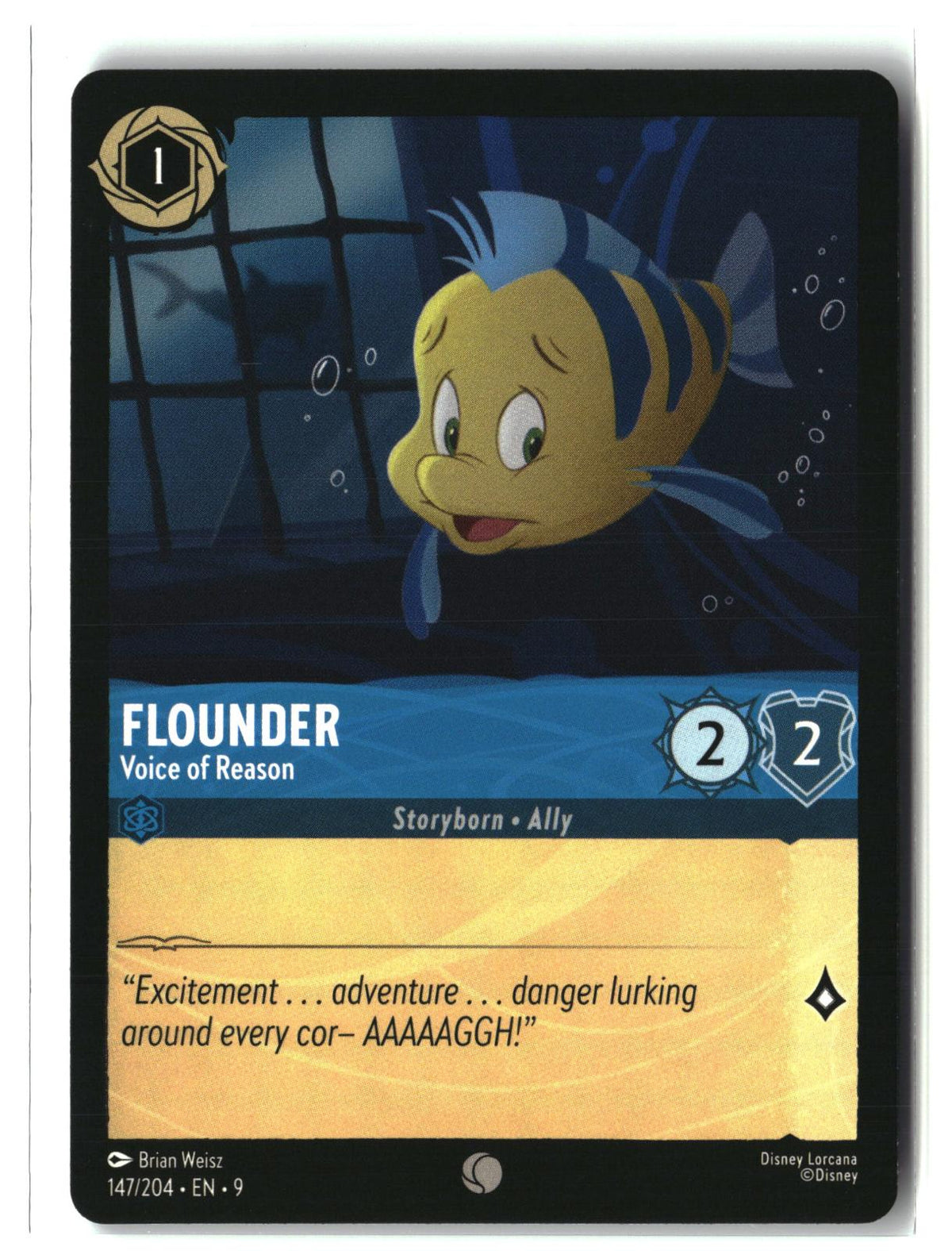 Flounder - Voice of Reason 147/204 Common Fabled Lorcana Lightly Played