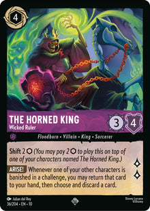 The Horned King - Wicked Ruler 36/204 Super Rare Whispers in the Well Lorcana NM