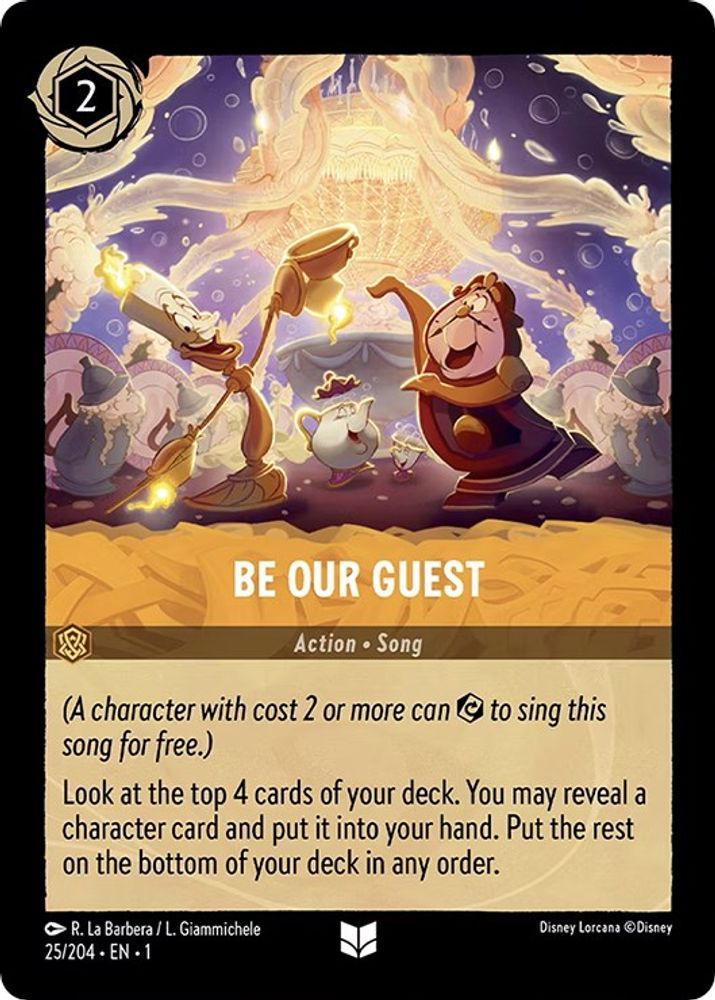 Be Our Guest 25/204 Uncommon The First Chapter Lorcana Near Mint