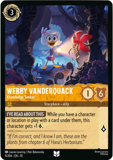 Webby Vanderquack - Knowledge Seeker 9/204 Whispers in the Well Lorcana NM