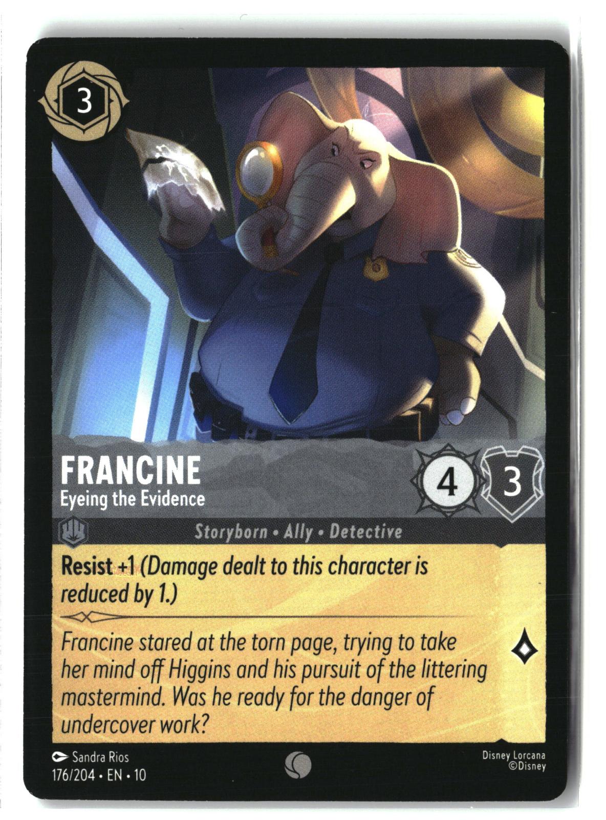Francine - Eyeing the Evidence 176/204 Common Whispers in the Well Lorcana LP