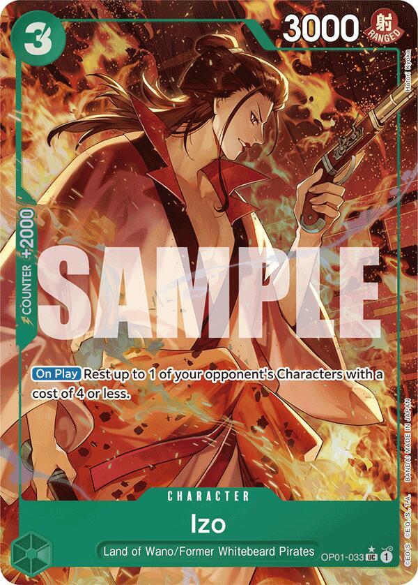 Izo (Alternate Art) OP01-033 Premium Booster -The Best- One Piece Foil NM