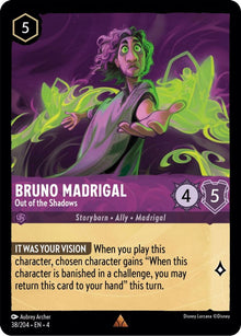 Bruno Madrigal - Out of the Shadows 38/204 Rare Ursula's Return Lorcana NM