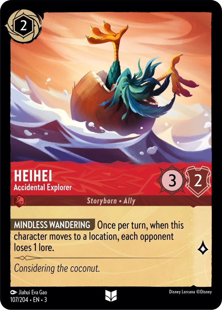 HeiHei - Accidental Explorer 107/204 Uncommon Into the Inklands Lorcana NM