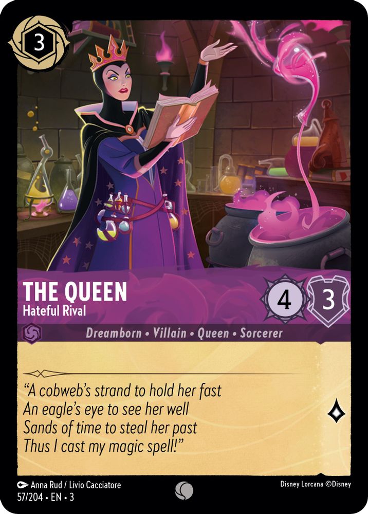 The Queen - Hateful Rival 57/204 Common Into the Inklands Lorcana Near Mint