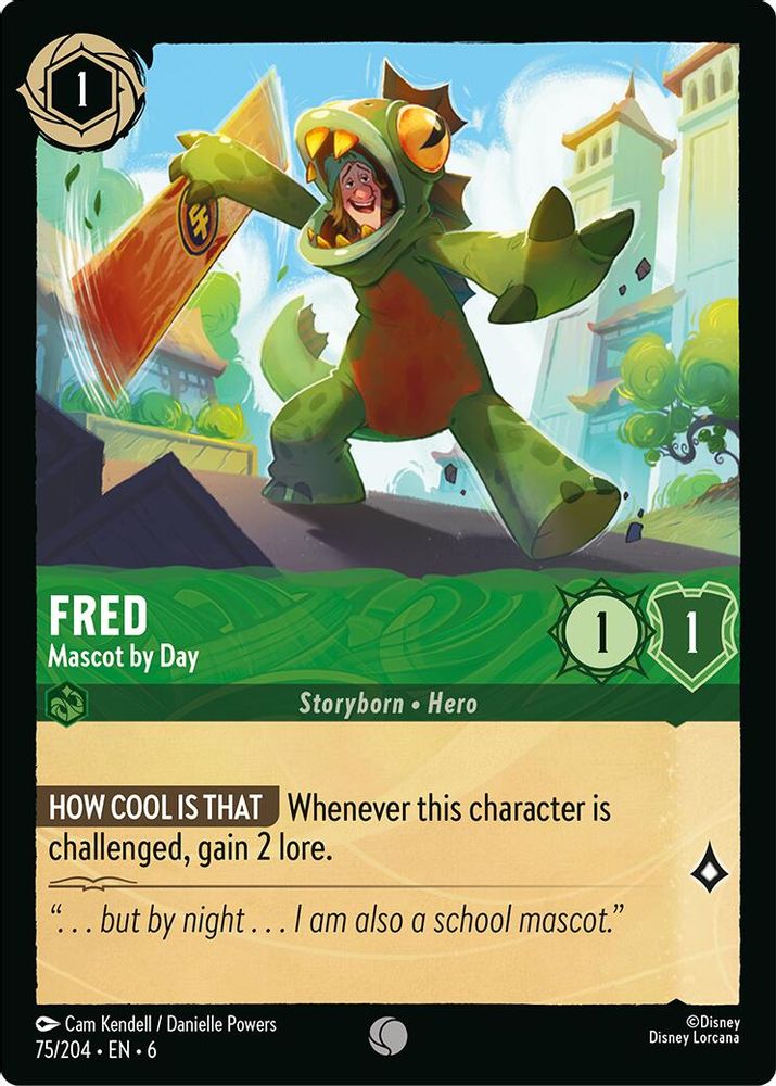 Fred - Mascot by Day 75/204 Common Azurite Sea Lorcana Near Mint