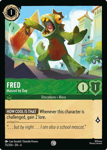 Fred - Mascot by Day 75/204 Common Azurite Sea Lorcana Near Mint