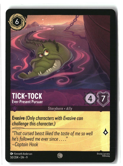 Tick-Tock - Ever-Present Pursuer 50/204 Common Fabled Lorcana Lightly Played