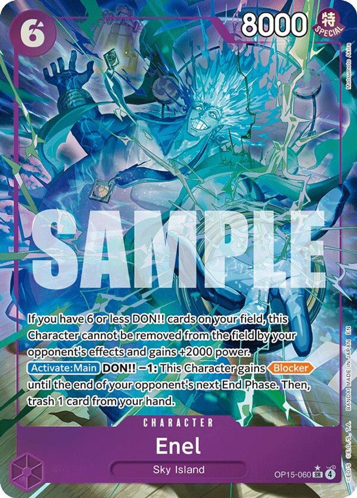 Enel (Alternate Art) OP15-060 Adventure on Kami's Island One Piece Foil NM