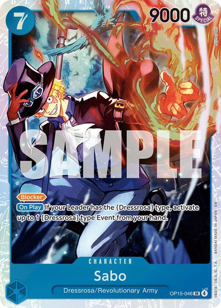 Sabo OP15-046 Super Rare Adventure on Kami's Island One Piece Foil Near Mint