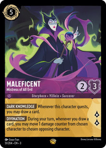 Maleficent - Mistress of All Evil 51/204 Legendary Into the Inklands Lorcana NM