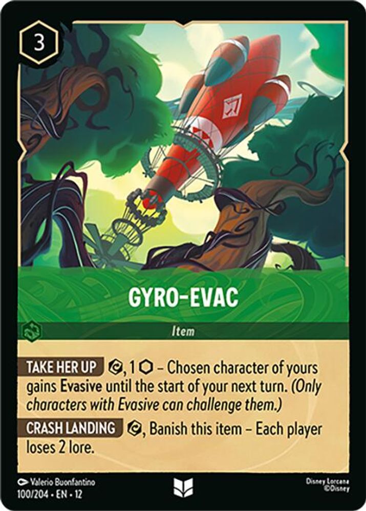 Gyro-Evac 100/204 Uncommon Wilds Unknown Lorcana Near Mint